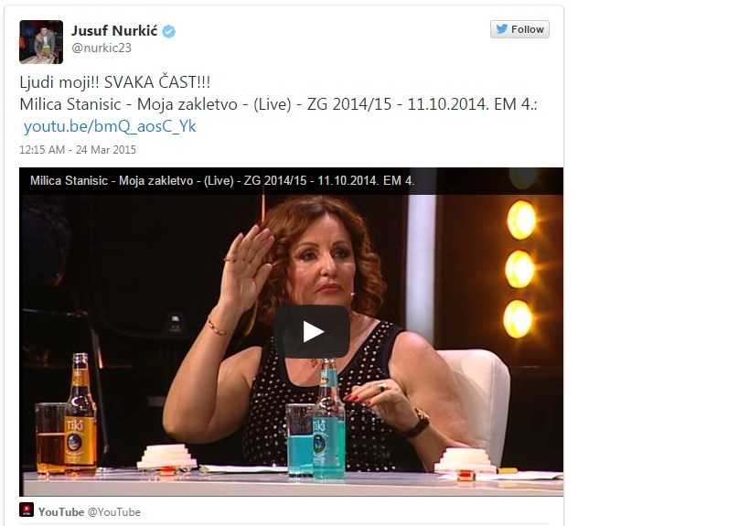 JUSUF NURKIC GLEDA ZG